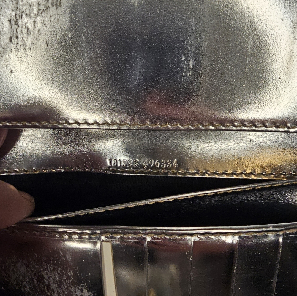 Gucci Rare Silver canvas Long Wallet with Box - Picture 6 of 16